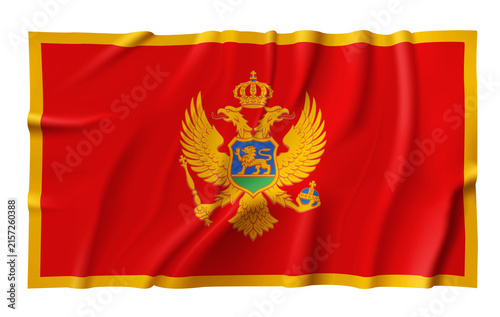 Fotografie Waving Montenegro Flag