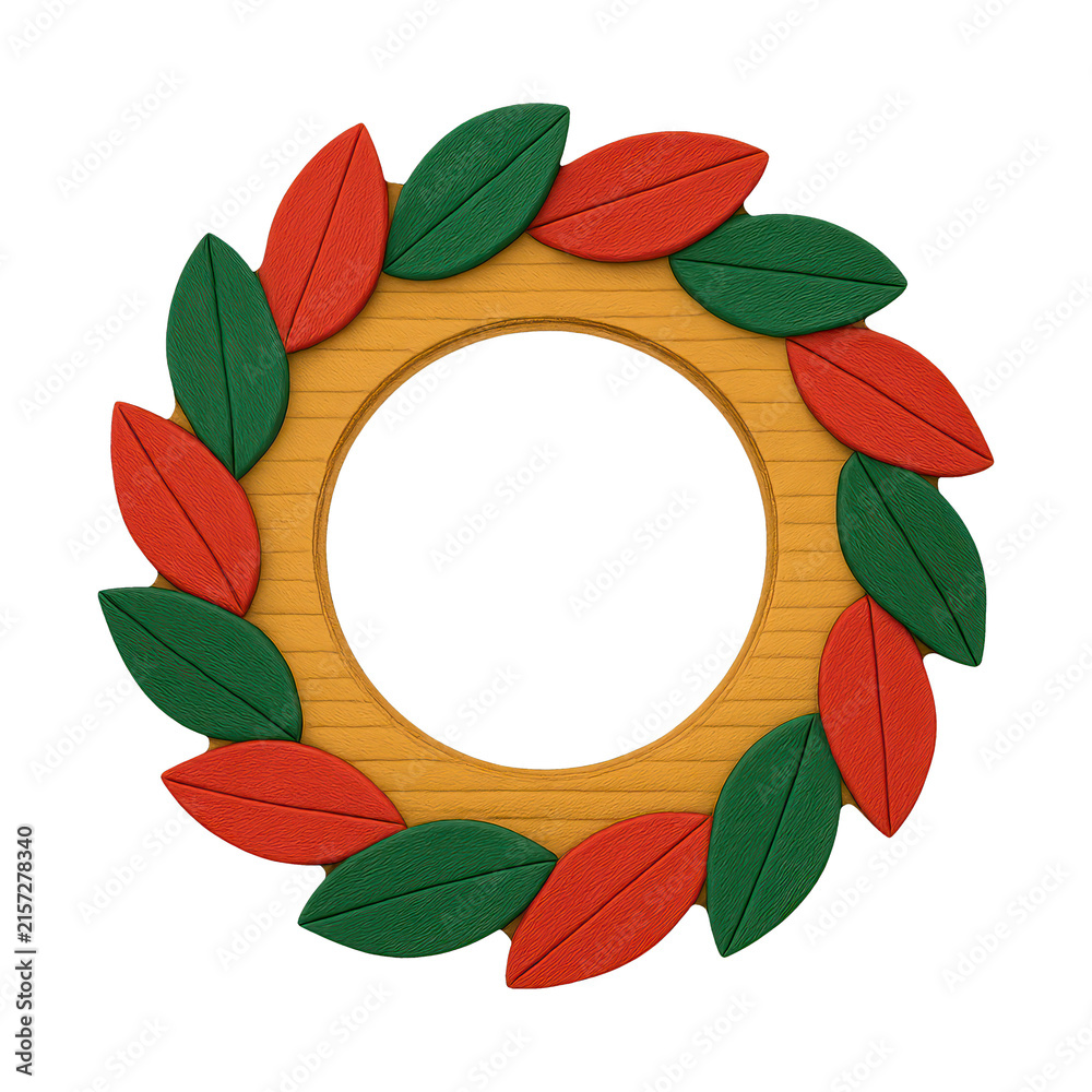 Fototapeta premium PNG Colorful autumn wreath illustration