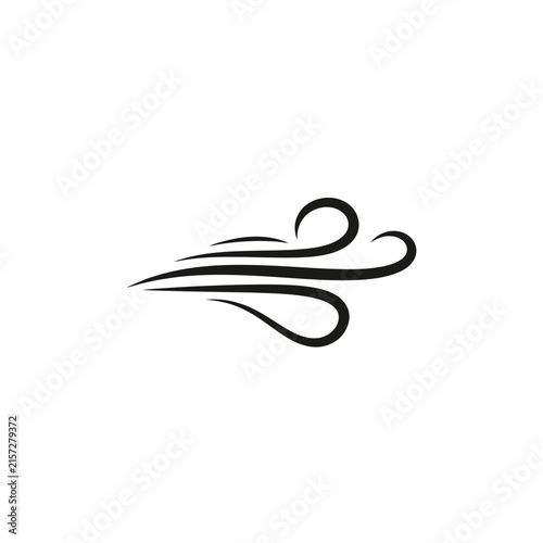 Abstract wind lines isolated