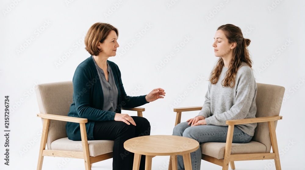 Obraz premium Therapist and patient in session discussing mental health and well-being