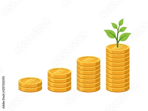 Savings Jar and Coins Financial Growth Concept