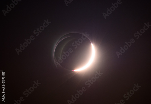 Majestic Diamond Ring Effect in Total Eclipse