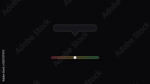 Minimalist loading bar with progress indicator and speech bubble ui for digital interface animation 4k