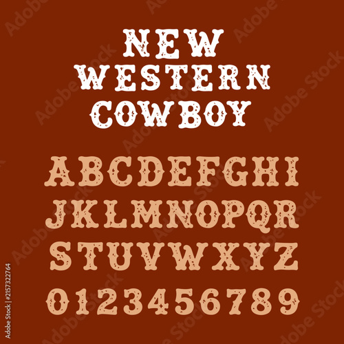 New Western Cowboy is a bold and distinctive display font inspired by classic Wild West typography, cowboy culture, vintage wanted posters, and rustic frontier aesthetics