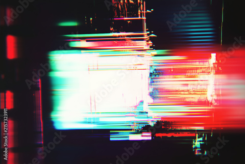 abstract screen art, vhs glitch effect with motion blur and distortion retro, variation 01, illustration