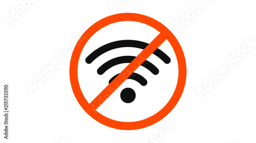 No Wi-Fi Signal Icon Isolated on Transparent Background