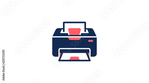 Printer Icon Isolated on Transparent Background