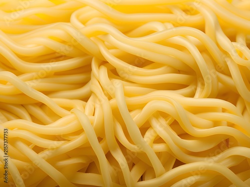 uncooked spaghetti background, top view