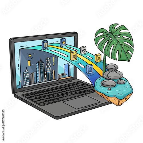 Remote Work with Smart Home Devices and City View