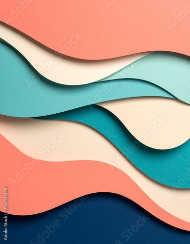 Creative colorful paper craft pattern.	