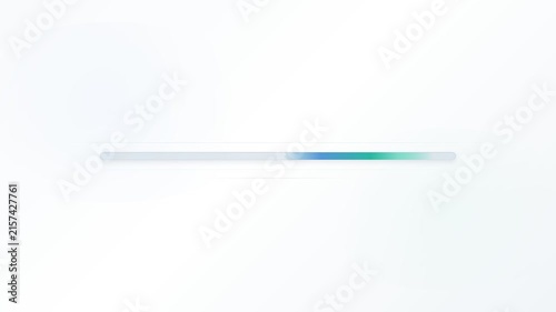Minimal Loading Progress Bar Animation on White Background