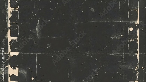 Retro cinematic black background with realistic film grain, fine dust particles, delicate scratches, soft light leaks, and rich film texture.