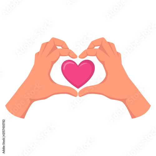 Hand Gesture Combination Holding A Heart