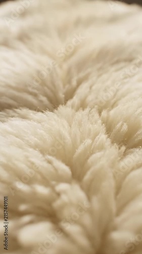 Close-up of soft, fluffy natural material texture