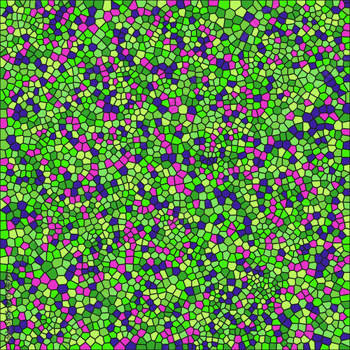 Obraz na plátne Purple and bright green mosaic illustration for patterns
