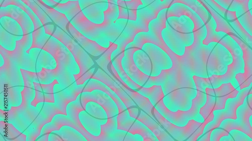 Abstract Animated Geometric Pattern Expanding in Teal and Pink Colors