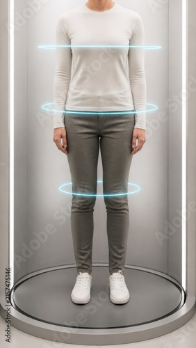 Digital body scan in modern virtual fitting room