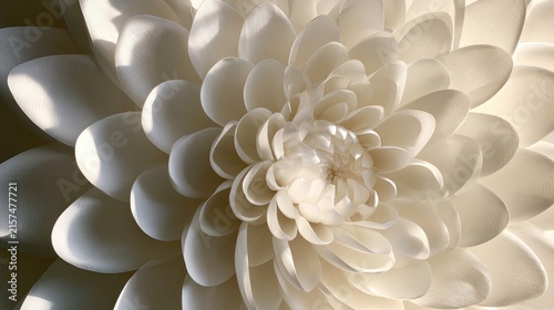 Macro view of delicate white petals, softly lit by dappled sunlight