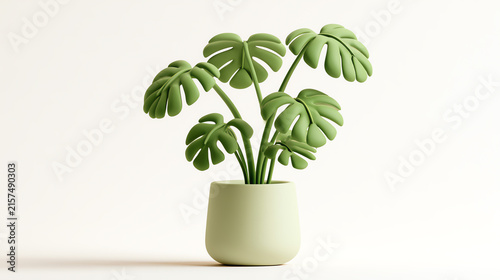 A stylish indoor plant showcasing lush green leaves in a modern pot, bringing a vibrant touch to any living space with its natural beauty.