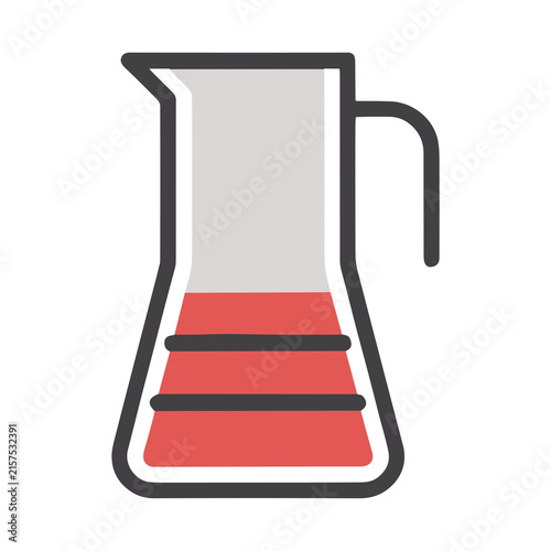 Принти на полотні Laboratory flask with red liquid