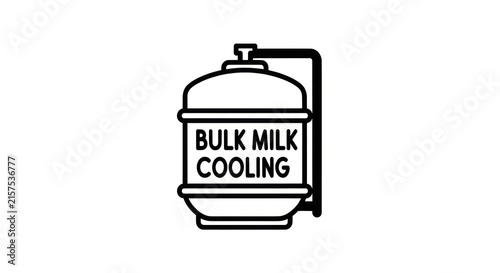 Fotografía Bulk milk cooling storage tank.