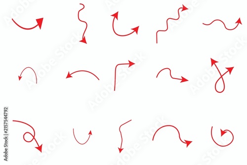 Colorful abstract vector arrow paths illustration isolated on white background