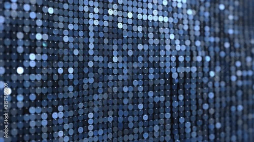 Abstract Blue Sequins Background Motion