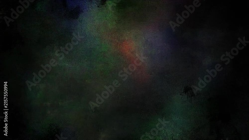 Abstract Colorful Smoke Clouds Swirling in Dark Background