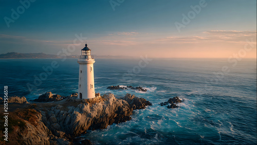 lighthouse on the coast wallpaper hd background 