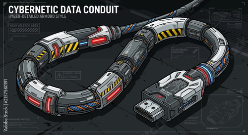 Cybernetic Data Conduit: Pixel Art USB Cable