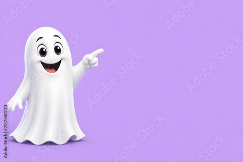 Halloween costume character set pointing sideways isolated on purple background,halloween sale concept