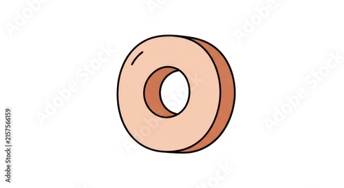 Delicious plain glazed doughnut pastry.