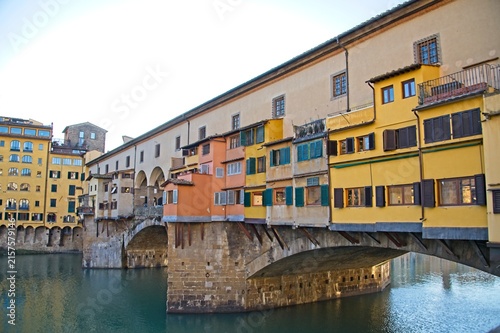 Florence, Italy Ancient Bridge over River