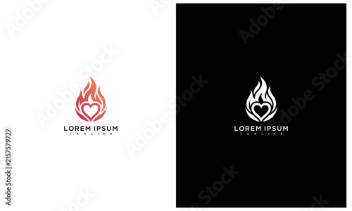 Burning Heart Logo with Hands