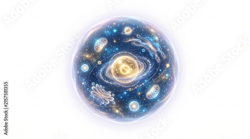 Cell as miniature universe artistic concept illustration