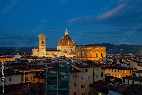 Panorama of Florence Italy at Night