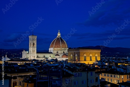 Panorama of Florence Italy at Night