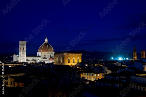 Panorama of Florence Italy at Night