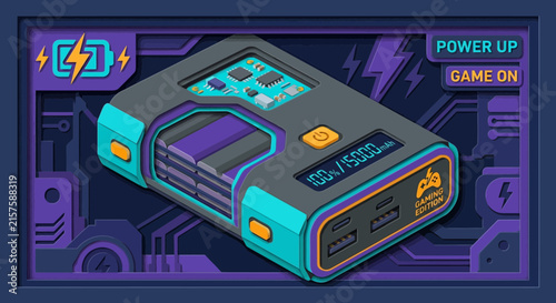 Gaming Power Bank Cutaway View Showing Internal Components