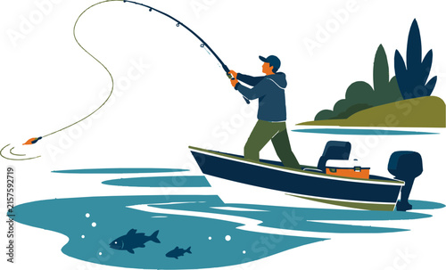 Obraz na płótnie fishing and boating