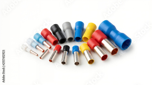 Assorted colorful electrical wire ferrules for cable termination with ferrules