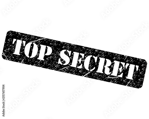 Top secret illustration. White background image top-secret text, vector illustration.
