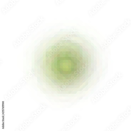 Pixelated geometric octagon with vibrant chromatic aberration and glitch effects, abstract digital dark background, modern tech or science themes