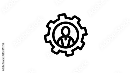 Fotografie Gear Settings with User Profile Management Icon