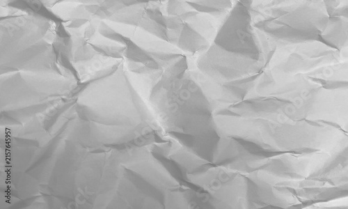 Crumpled White Paper Texture Background Realistic Wrinkled Creased Surface
