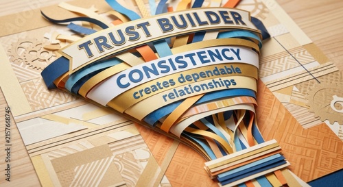 Trust Builder: Consistency Creates Dependable Relationships Concept