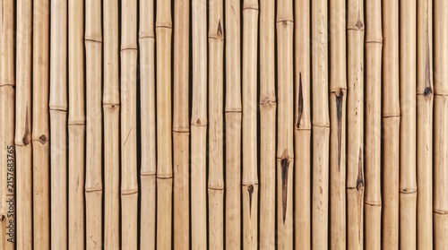 Dried Bamboo Sticks Fence Texture Vertical Background Pattern