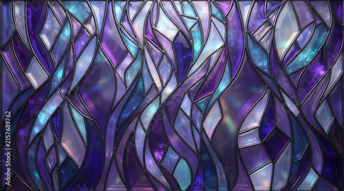 Vibrant purple and teal abstract crystal texture with glossy reflective geometric patterns for modern design