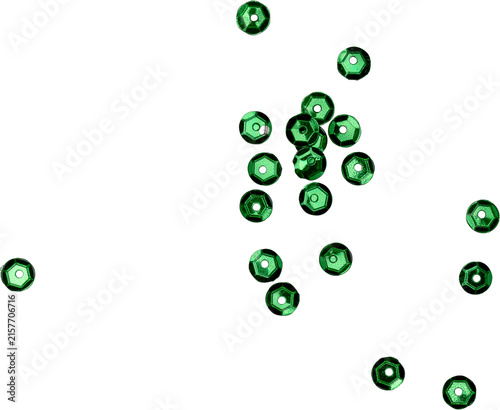 Green Glitter Scattered Sequins Confetti Decoration