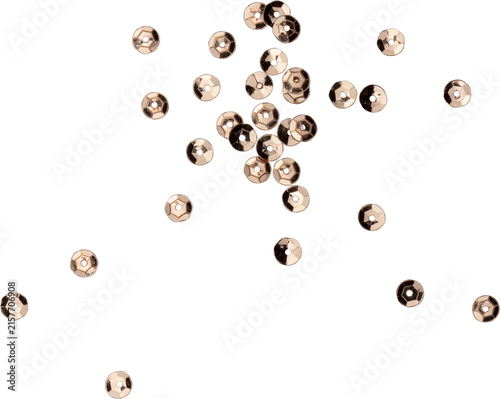 Cuadro en lienzo Copper Glitter Scattered Sequins Confetti Decoration